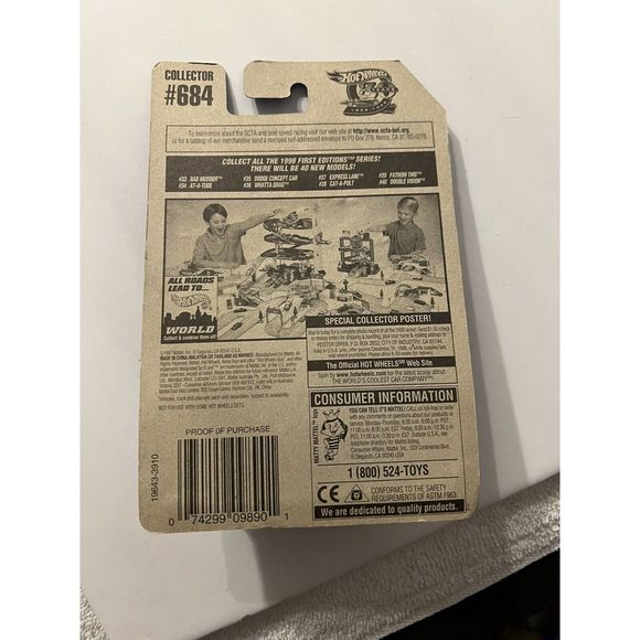 HOT WHEELS DOUBLE VISION TWIN ENGINE CAR FIRST EDITIONS NEW IN 1998 B173 - Picture 4 of 4